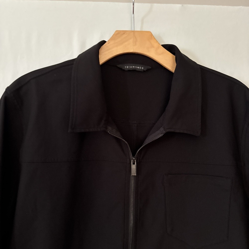 7 Diamonds Jacket Men XXL Black Infinity 4 Way Stretch Traveler Full Zip EUC